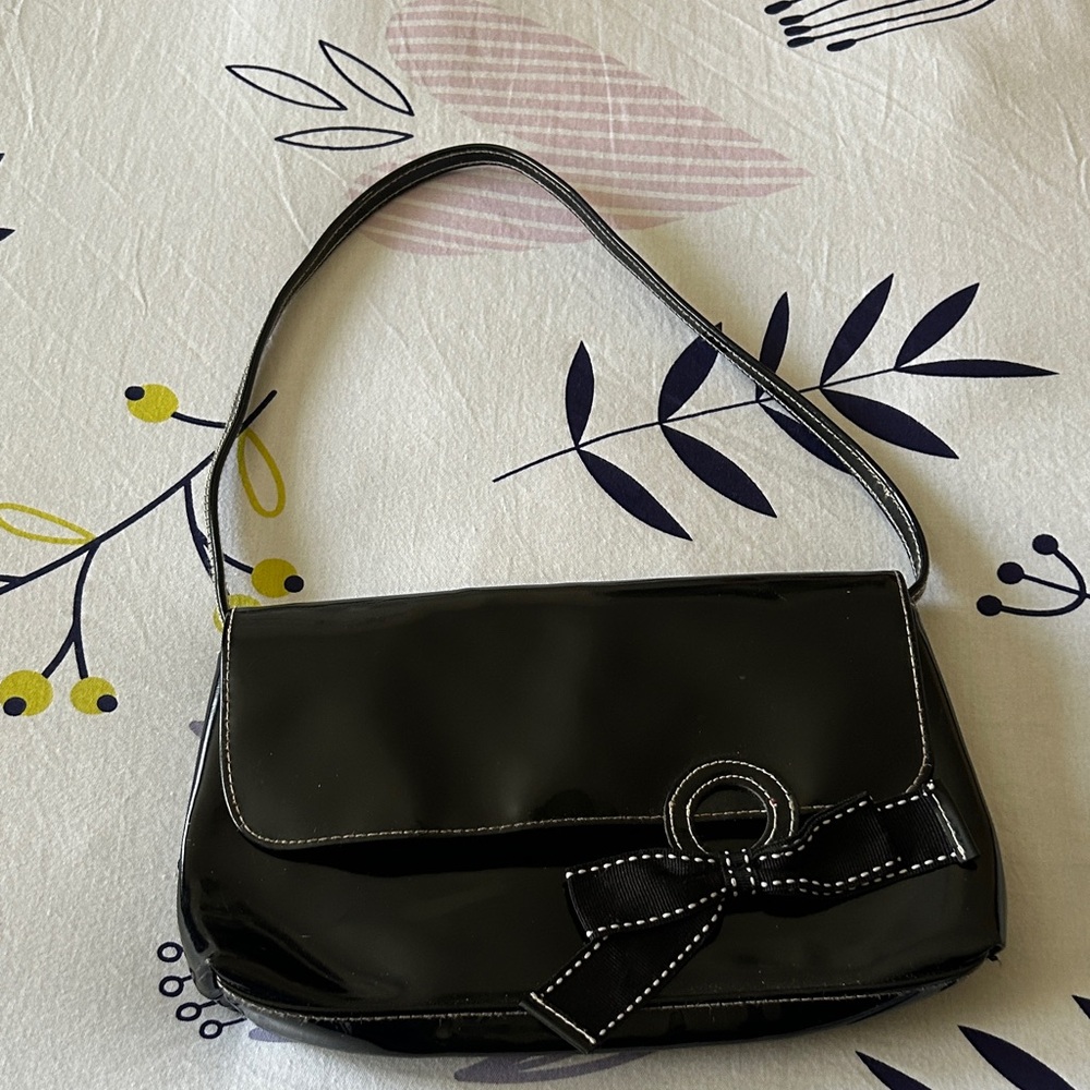 Victoria’s Secret Elegant Black Women's Handbag with Bow Accent